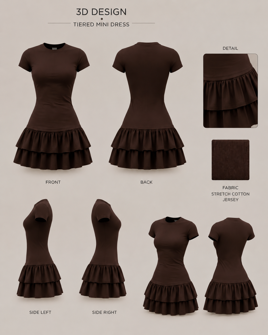 New mini brown dress 🤎