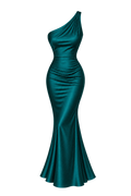 Green satin dress 🤍