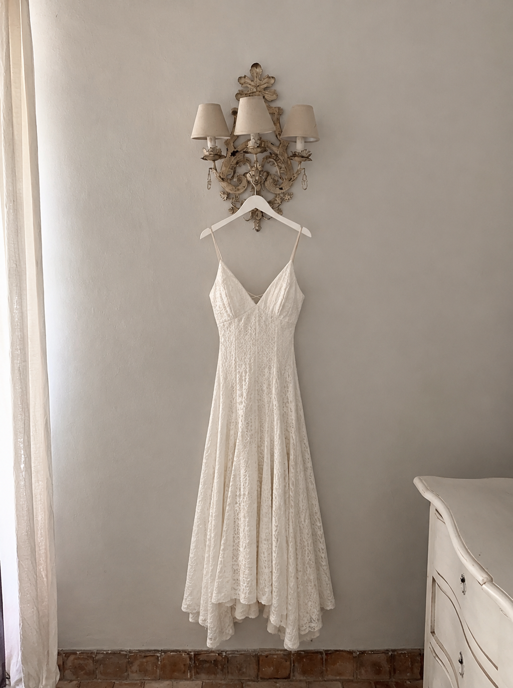 White Lace Midi Dress.
