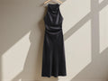 Youmi black satin dress