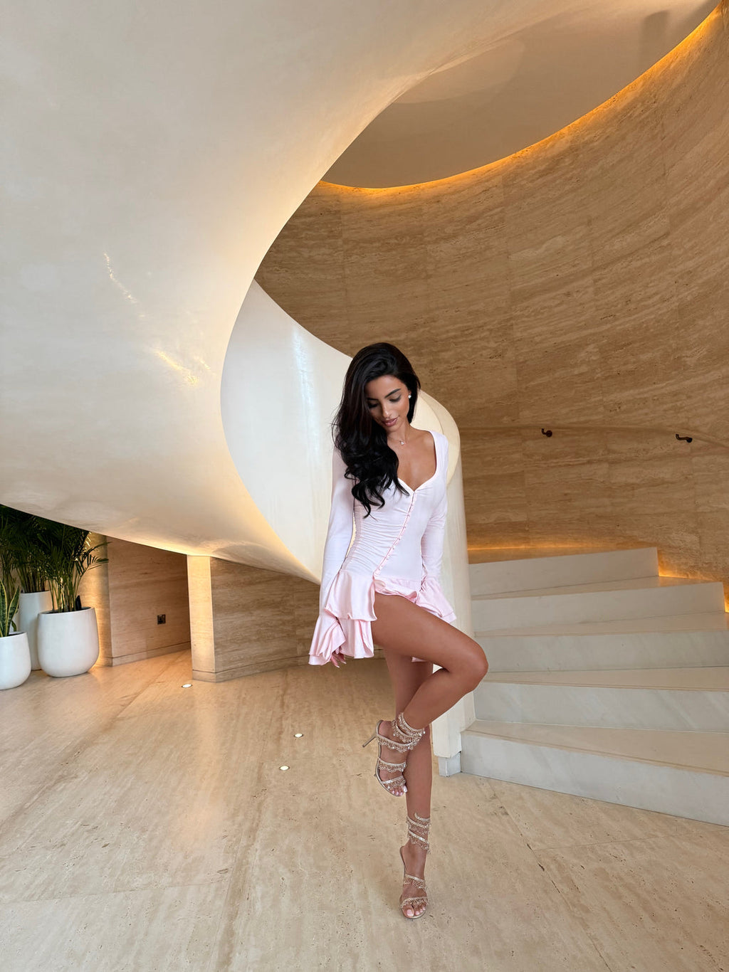 New Bali style mini dress pink 🌸