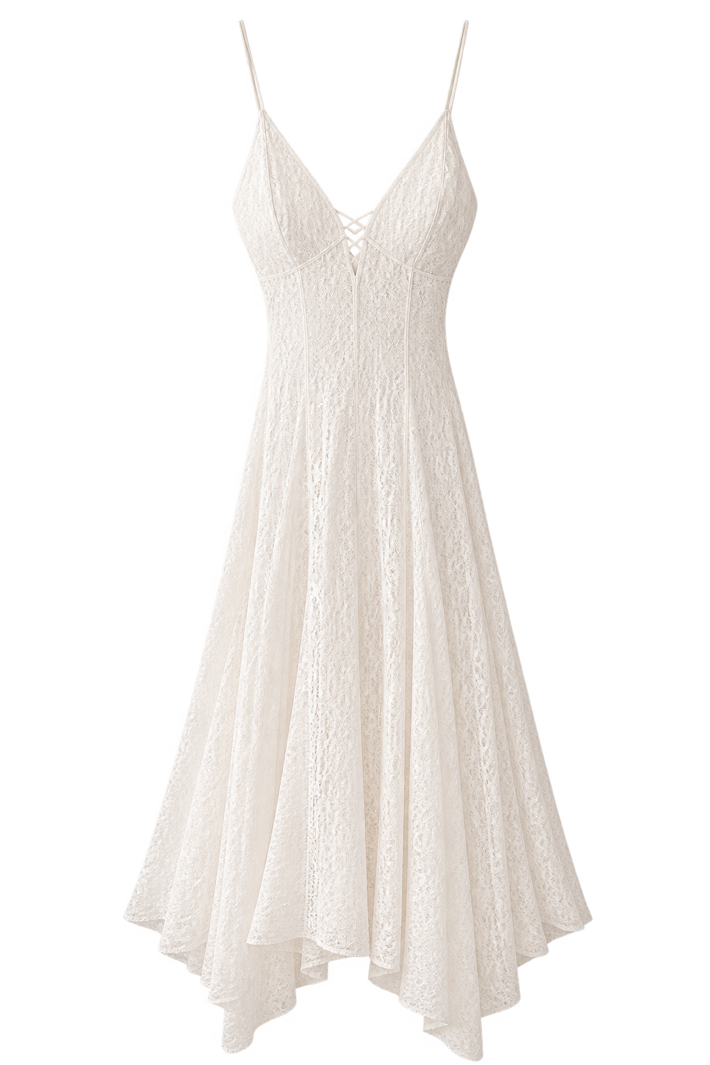 White Lace Midi Dress.